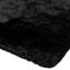 Plush Deep Pile Shaggy Black Rug-25469992