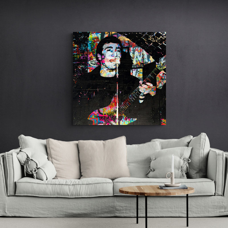 John Lennon Cavern Club par Stephen Chambers - peinture sur toile tendue, H 18 po x l 18 po x P 1,5 po