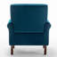 Fauteuil à accoudoirs roulés traditionnel, structure en bois de bouleau massif avec pieds fuselés bruns, chaise rembourrée en mélange de polyester avec siège rembourré de mousse pour le bureau du salon