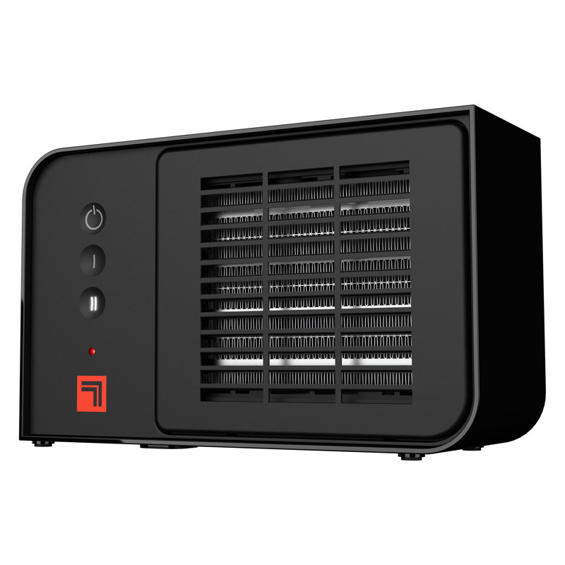Black Ceramic Electric Personal Space Heater with Auto Shut-off