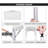 24" Adjustable Height Folding Table with Carry Handle for Indoor & Outdoor Use, White-1474652051