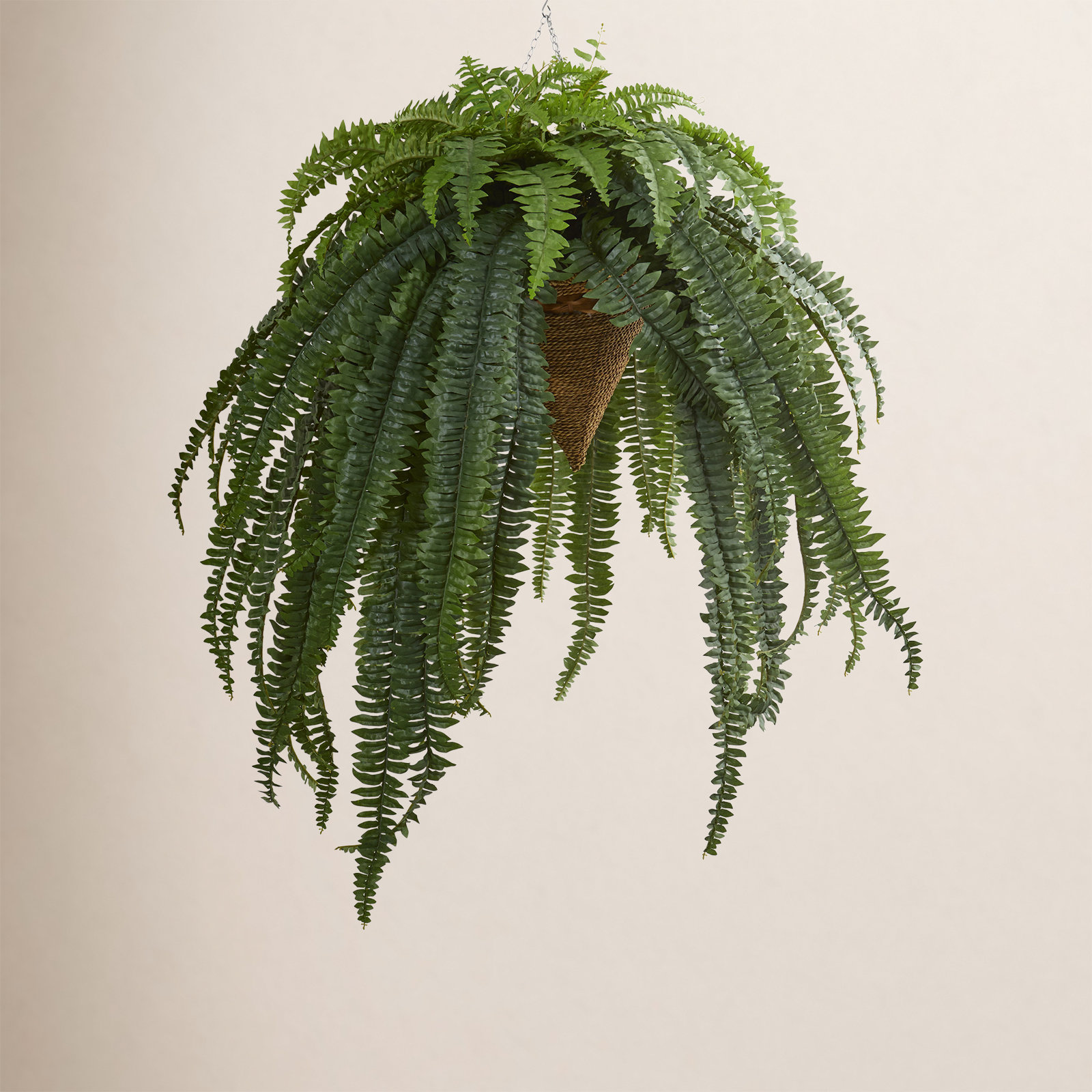 Hanging 50'' Faux Fern Plant in Planter