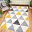Zhora Tufted Ochre Grey Geometric Rug-34475800