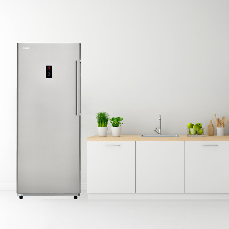 Conserv 17cf Upright Freezer Convertible Ref Garage Ready E-Star 28in Wide 110V, Silver