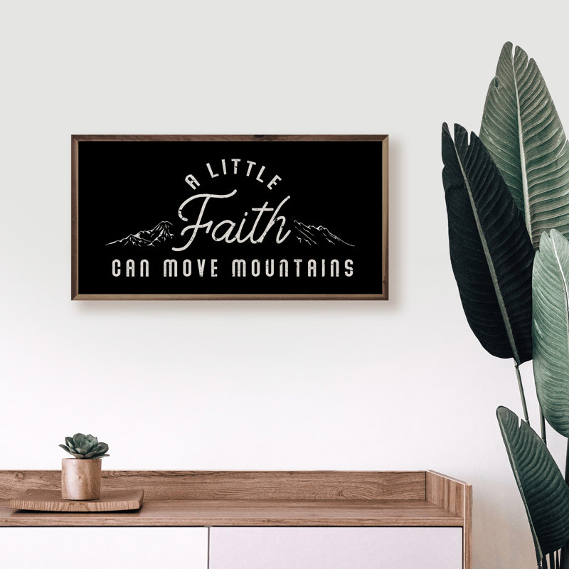 A Little Faith Mountains - noir, Noir, H 8 po x l 16 po