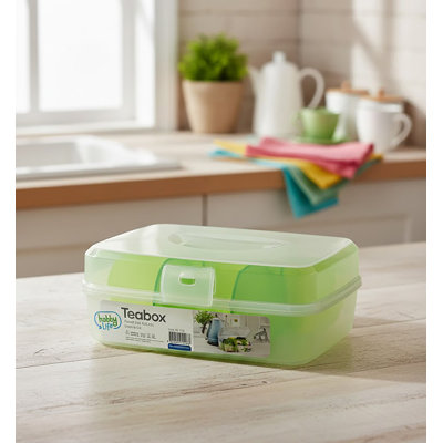Symple Stuff Plastic Tea Pot And Tea Box Set