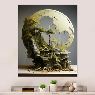 «Moon Moss Mystery Reflections» sur métal