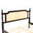 -Colored Queen Bed With -Detailed Headboard And , Pine Wood Build, Construction -Painted Pine, Stable Platform-568696038