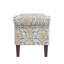 Rangement - banc de poids de 53,76 lb, tissu floral, pieds carrés fuselés, revêtement traditionnel, multicolore, fabrication