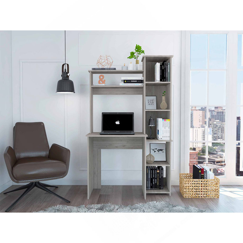 Bureau d'écriture Nashville, six tablettes, Gris