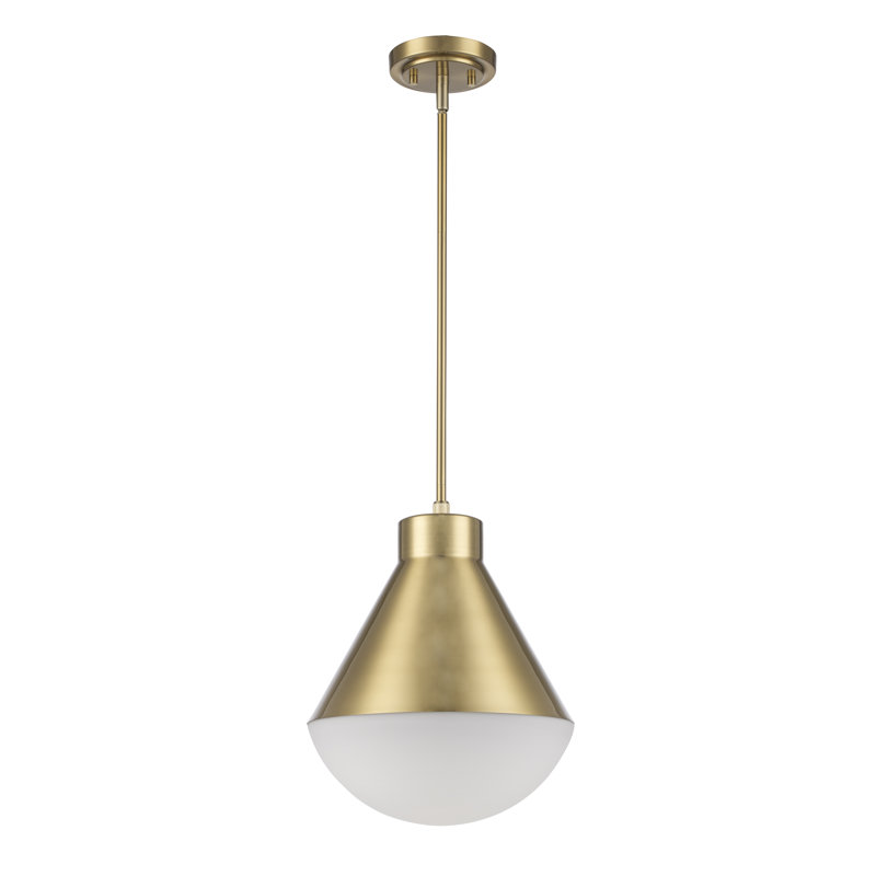 Luminaire suspendu simple à 1 lumière Ebbi, Or antique