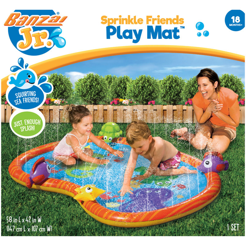 Banzai 58 Inch Sprinkle Friends Outdoor Water Play Mat