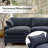 Valero 151.5" Convertible Oversized Sectional Couch for 6 People with Triple-Layer Cushions and Two Armrest Pillows-922606414