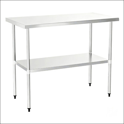 Durable 24 X 72 Inch 18-Gauge Stainless Steel Commercial Work Table With Undershelf For Efficient Kitchen Use
