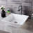 Dcolora 16'' White Ceramic Square Bathroom Sink