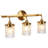 3-Light Dimmable Textured Bathroom Vanity Light ETL Certified