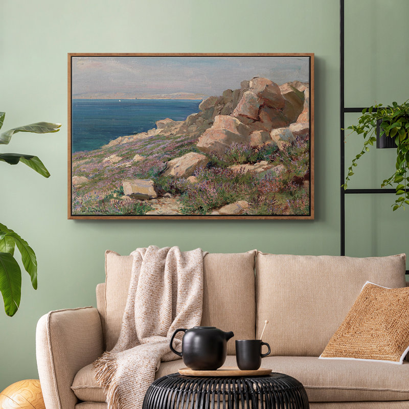 "Vintage Landscape -DLIV" sur toile, Noyer, H 17 po x l 25 po