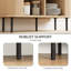 Buffet 35,4 ", armoire de rangement à lattes, chêne