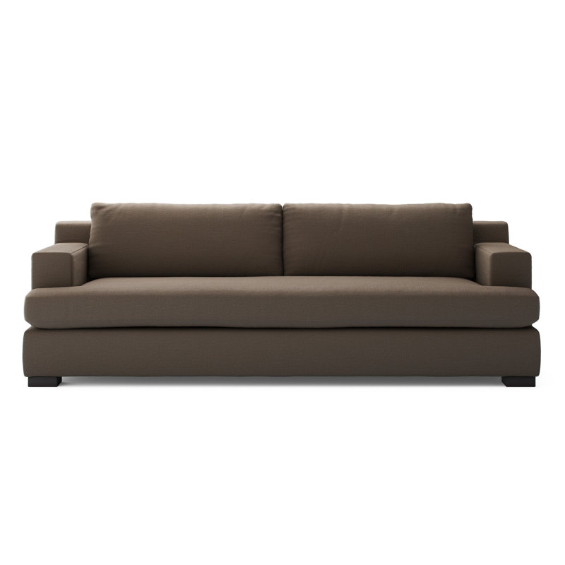 Crispin Sofa - Crypton Nomad Snow, 33" H x 96" W x 42.50" D, Savoy Coffee