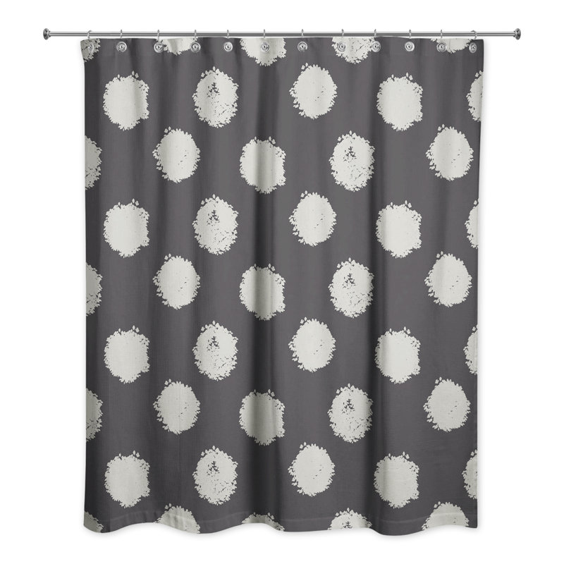 Ensemble de polyester à pois et crochets, Blanc / noir
