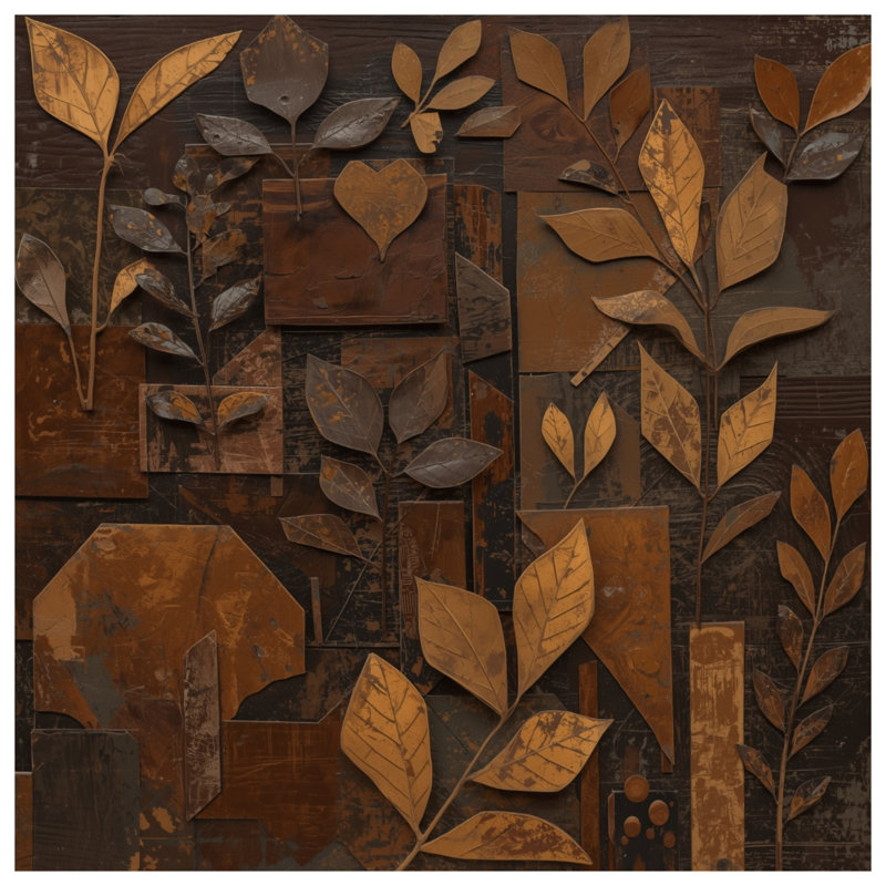 Coussins décoratifs Brown Leaf, 16 po x 16 po