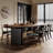 Solid wood rectangular pine dining table-2041895660
