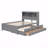Full Platform Bed Frame, Trundle, Drawers, USB