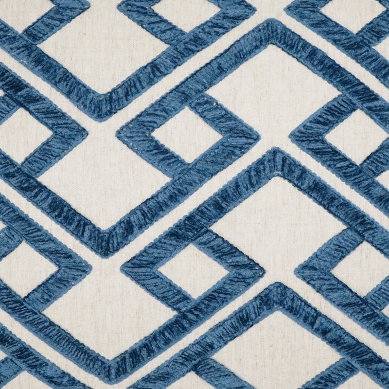 Coussin décoratif Accolade, Bleu, Carré 20 po