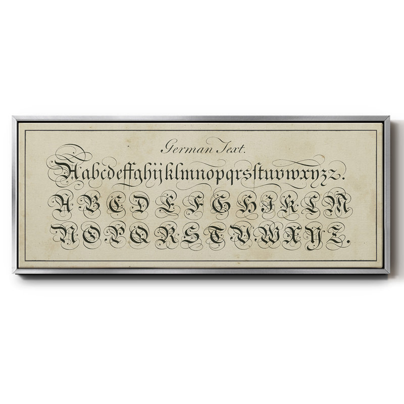 Manuscript Sampler I- Framed Canvas, 20" H x 50" W