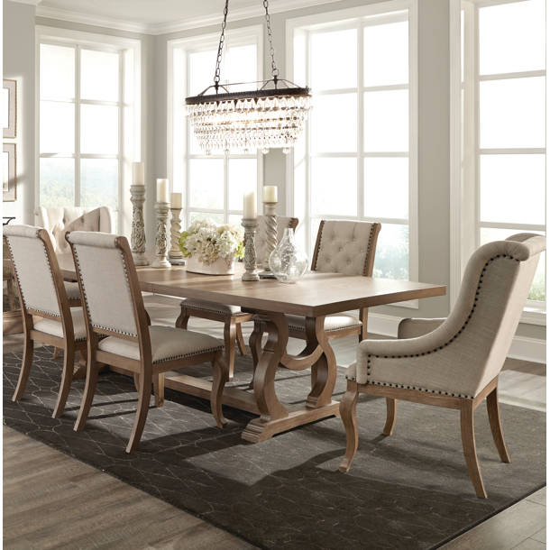 One Allium Way® Annora Extendable Trestle Dining Table & Reviews | Wayfair