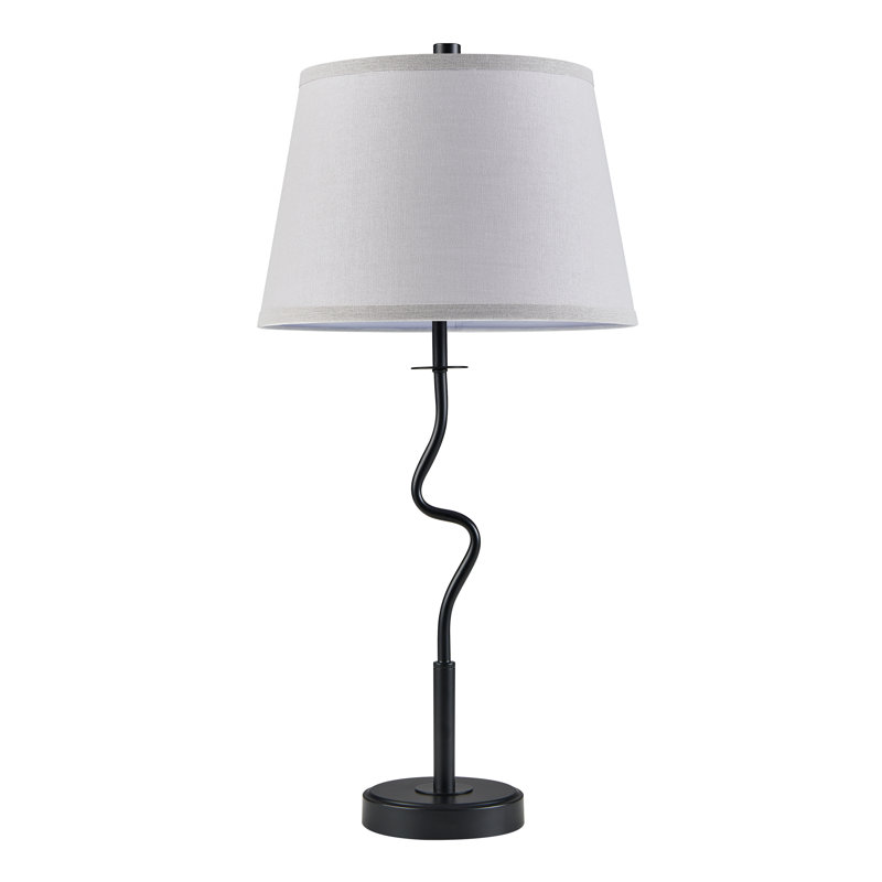 26.75” Black Peraza Table Lamp With Empire Lampshade