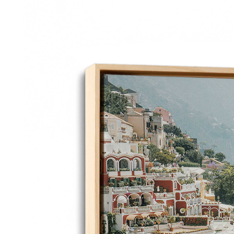 Impression sur toile Positano, Érable américain encadré, H 32,75 po x l 48,75 po x P 1,75 po, 1