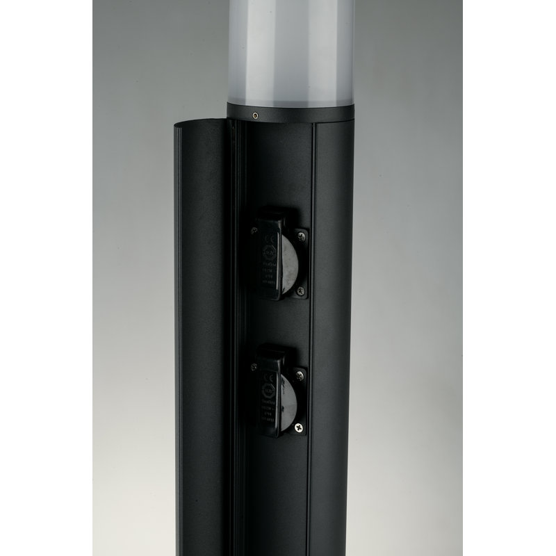 Dark Grey Integrated LED Metal Bollard Light