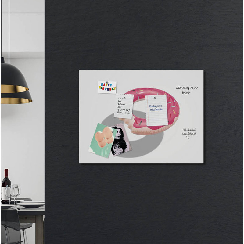 Magnetic Glass Photo Memo Board