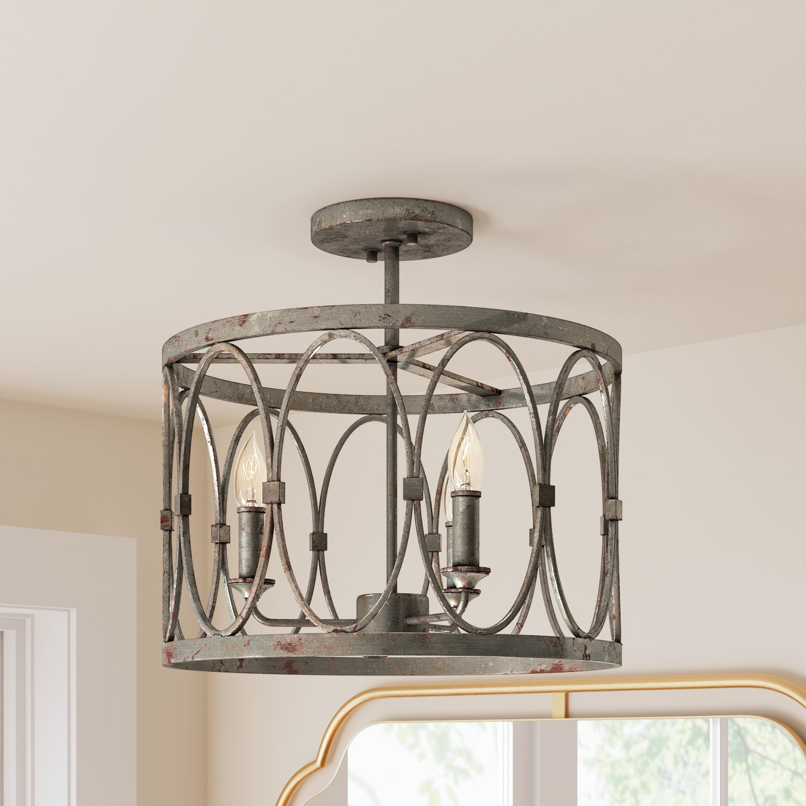 Alverstone 3 Light Semi Flush Mount