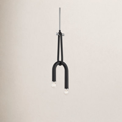 Luminaire suspendu unique à 2 lumières Rhea
