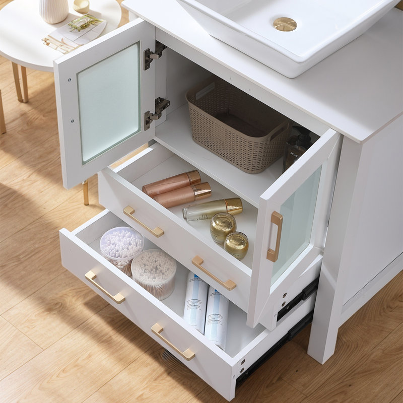 Ensemble de meuble-lavabo simple 30 po, Blanc mat