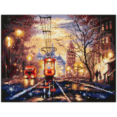  Counted Cross-Stitch Kit Night Tram 550-760