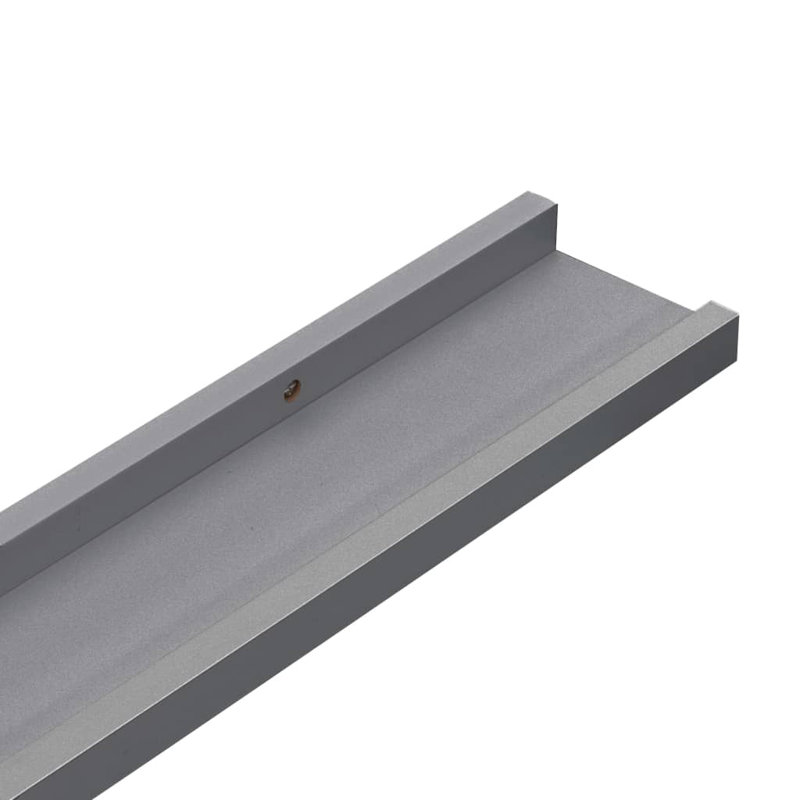 Foust 2 Piece Straight Floating Shelf, Gray, 1.2" H x 31.5" W x 3.5" D