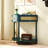 Unique Half Moon Design End Table With Sliding Rattan Door,Elegant Semi-Circle Entryway Console Table With 2 Rattan Storage Cabinet And Bottom Shelf-462115093