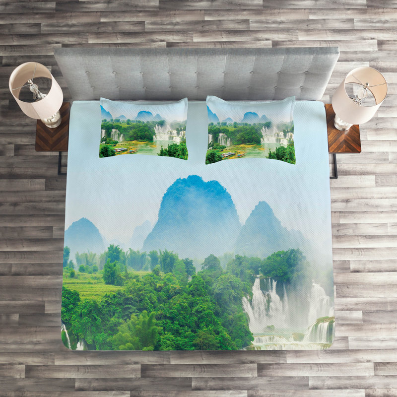 Rustic Coverlet, King Bedspread + 2 Shams