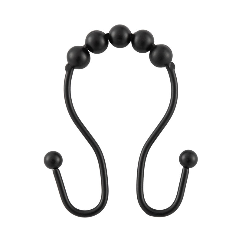 Stainless Steel Shower Curtain Hook, Black