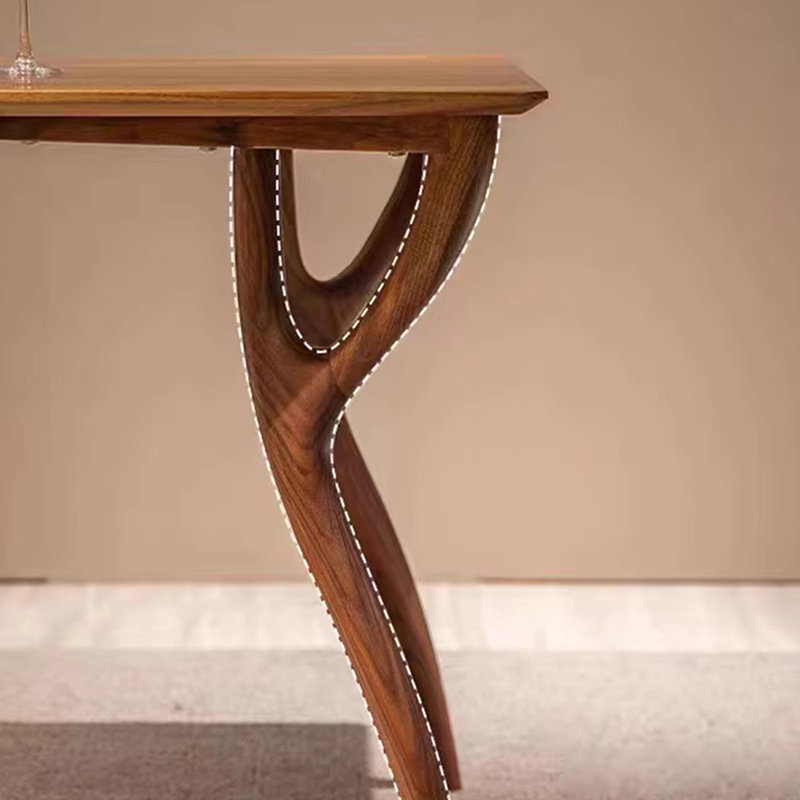 Rectangular Solid Wood Dining Table Oak Solid Wood Top Dining Table, 29.5"H x 59.1"L x 27.6"W