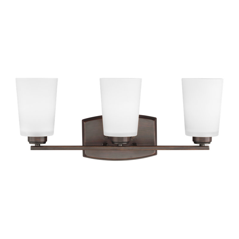 Franport 3 - Light Dimmable Vanity Light, Burnt Sienna, Yes