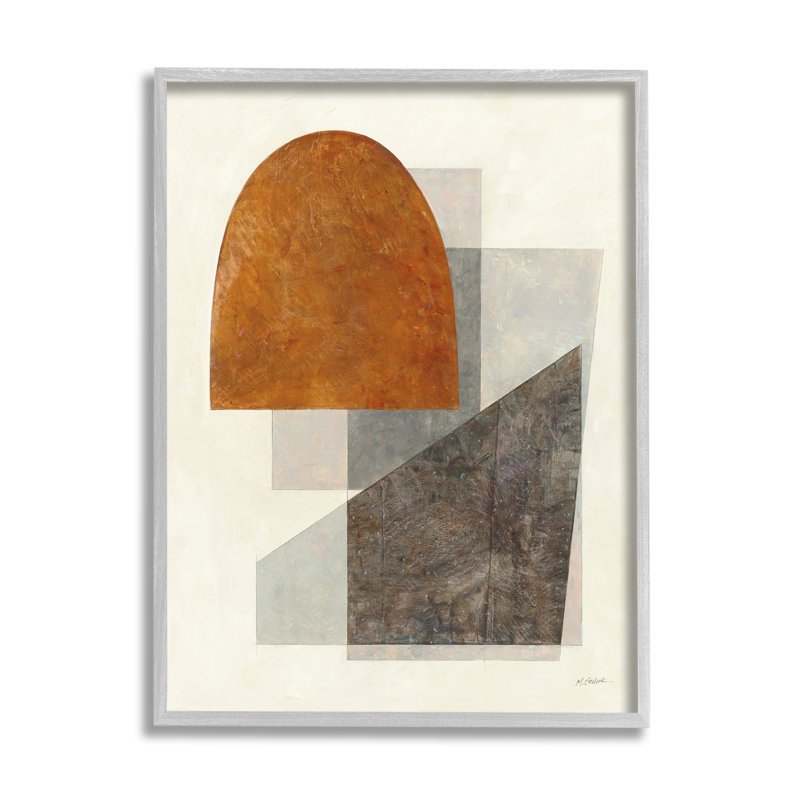 Formes géométriques terreuses, impression sur bois, H 30 po x l 24 po x P 1,5 po, Estampe numérique Farmhouse