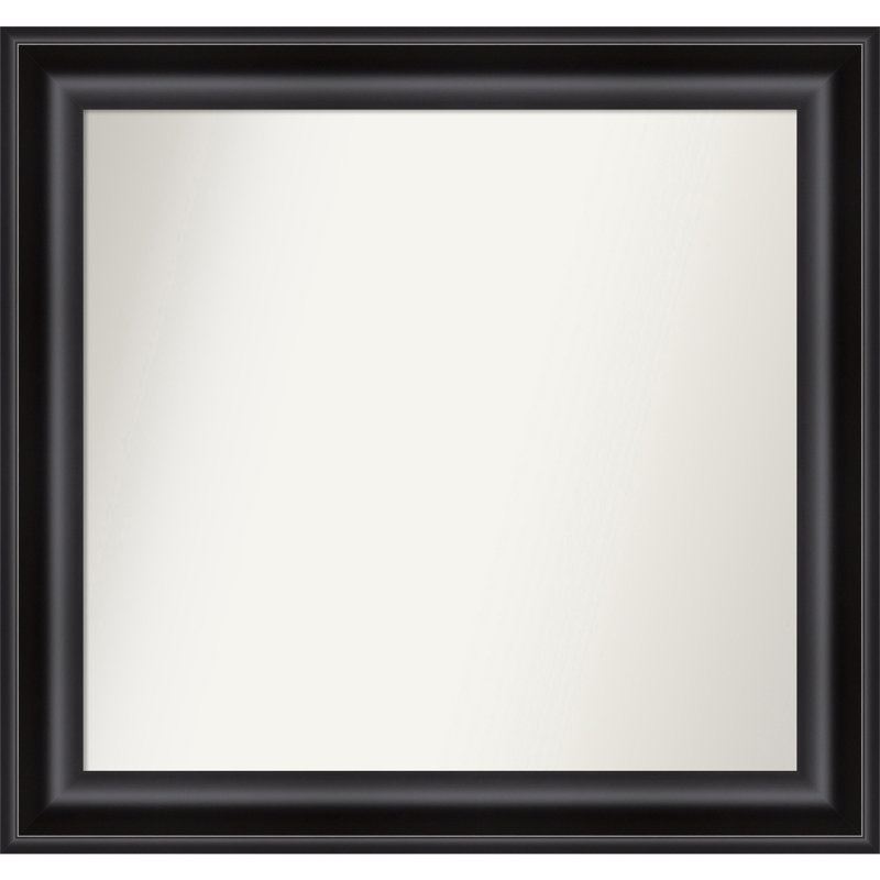 Miroir d'appoint mural en plastique Churchton, 31,75 po x 33,75 po