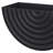 Set of Two Black Metal Geometric Half Moon Wall Planters