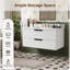 Meuble-lavabo mural gris 36 po avec lavabo en céramique