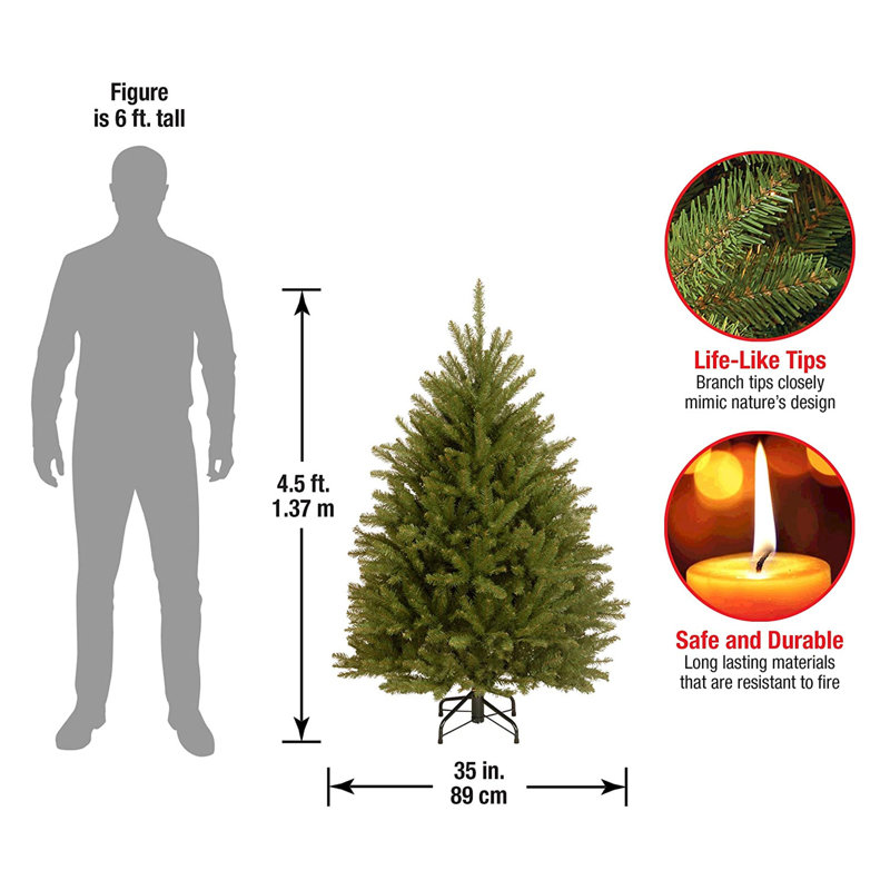 Easy Set-Up 54' Lighted Fir Christmas Tree