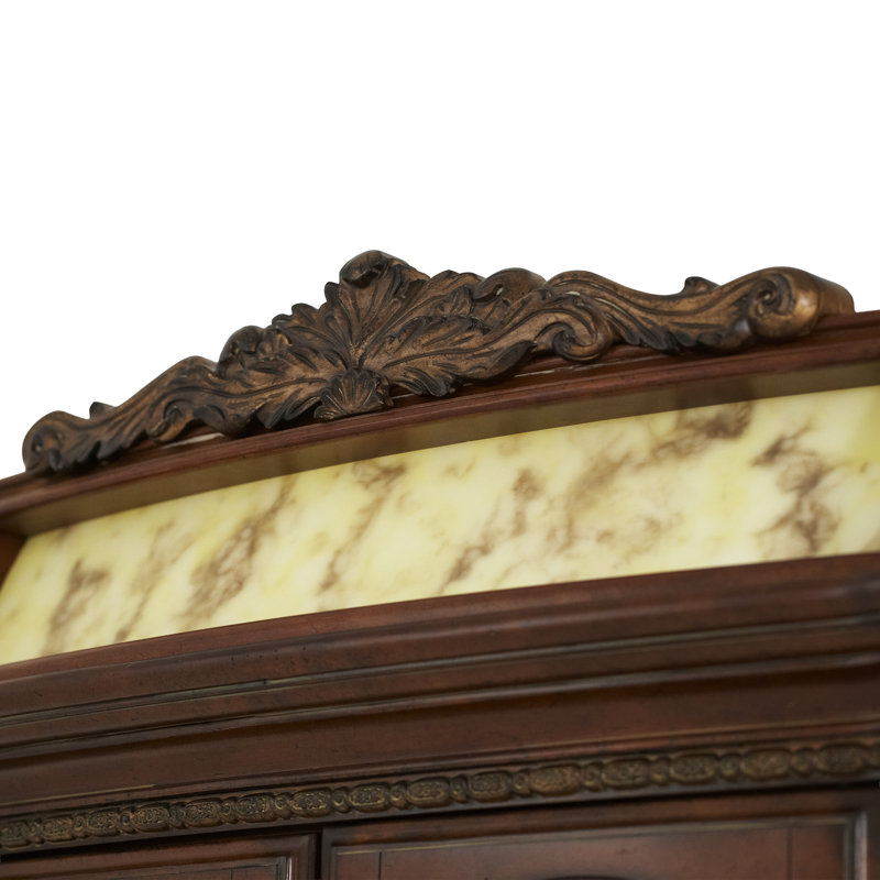 Villa Valencia Lighted China Cabinet, With